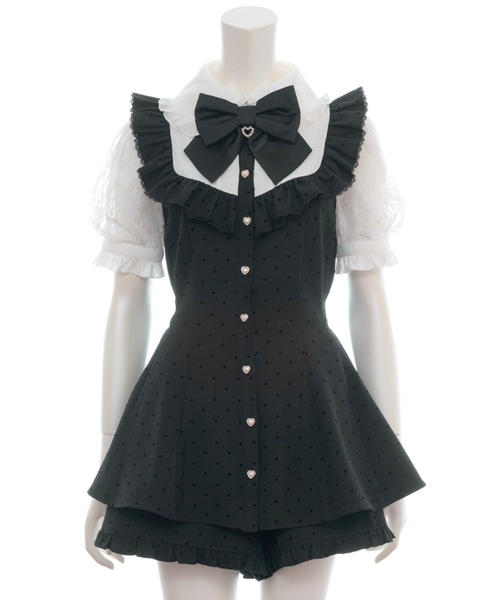 Secret Honey(シークレットハニー)の「ハートフロッキーセットアップ(セットアップ・レディース・グレー/ピンク/ブラック・MEDIUM)」の15枚目の写真