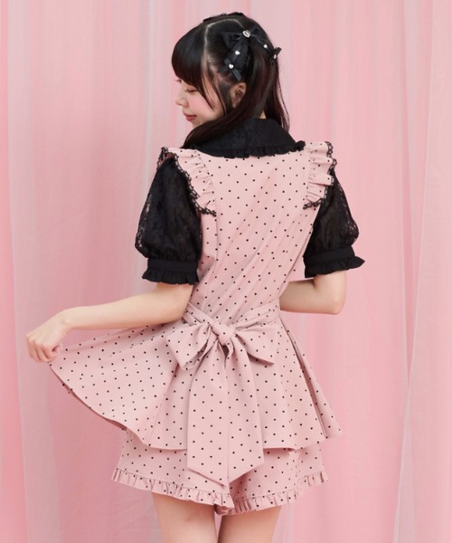 Secret Honey(シークレットハニー)の「ハートフロッキーセットアップ(セットアップ・レディース・グレー/ピンク/ブラック・MEDIUM)」の6枚目の写真