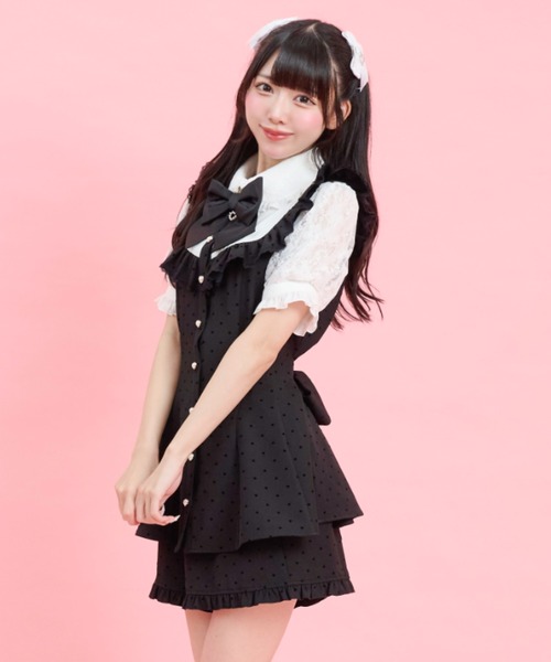 Secret Honey(シークレットハニー)の「ハートフロッキーセットアップ(セットアップ・レディース・グレー/ピンク/ブラック・MEDIUM)」の8枚目の写真
