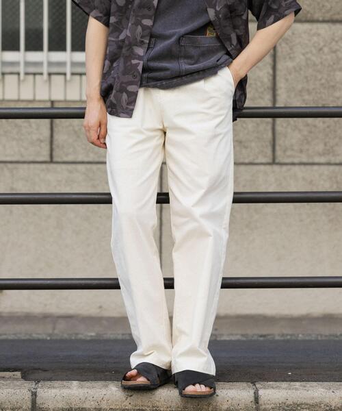ITEMS URBANRESEARCH(アイテムズ アーバンリサーチ)の「リネンレーヨン ウエストイージー トラウザー(その他パンツ・メンズ・オフホワイト/ブルー系その他/モカ/ブラック・LARGE/MEDIUM)」の6枚目の写真
