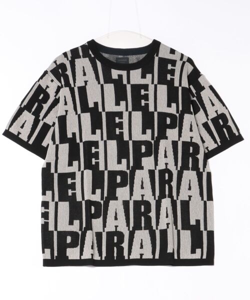 NO WAY(ノーウェイ)の「/MMMM/ダブルジャガードニット PARALLEL、CHAIN、 TEE(Tシャツ/カットソー・メンズ・ブラック/ホワイト・LARGE)」の2枚目の写真