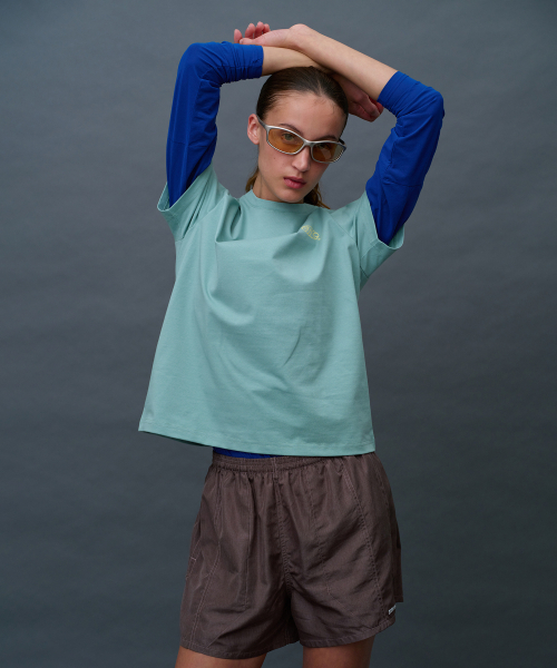 MENASOO(ミナス)の「Run Symbol Sorona T Shirt (Basic Fit)_Mint(Tシャツ/カットソー・レディース・ミント・S/L/2XL)」の8枚目の写真