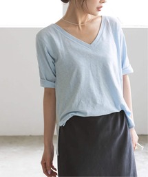 RITA（リタ）の「《追加・NOBLE別注》RITA/リタ スラブVネックT（Tシャツ/カットソー）」