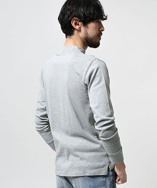 NANO universe（ナノユニバース）の「コットンフライスモックネック（Tシャツ/カットソー・メンズ・ブラック/グレー/ホワイト・SMALL/MEDIUM/LARGE）」の4枚目の写真