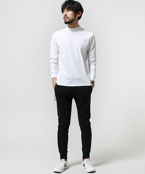 NANO universe（ナノユニバース）の「コットンフライスモックネック（Tシャツ/カットソー・メンズ・ブラック/グレー/ホワイト・SMALL/MEDIUM/LARGE）」の8枚目の写真