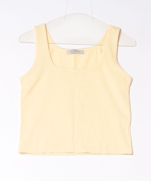 Didot.showroom（ディドット ショールーム）の「スクエアラウンドボックスタンク（タンクトップ・レディース・レッド/ブラック/グレー/ペールイエロー/アイボリー・FREE）」の4枚目の写真