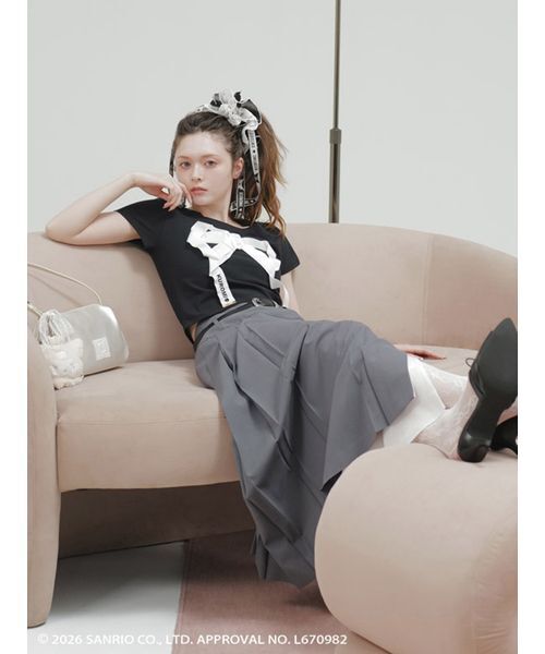 SNIDEL(スナイデル)の「デザインプリーツスカート(スカート・レディース・グレー/ベージュ/ストライプ・1/0)」の16枚目の写真