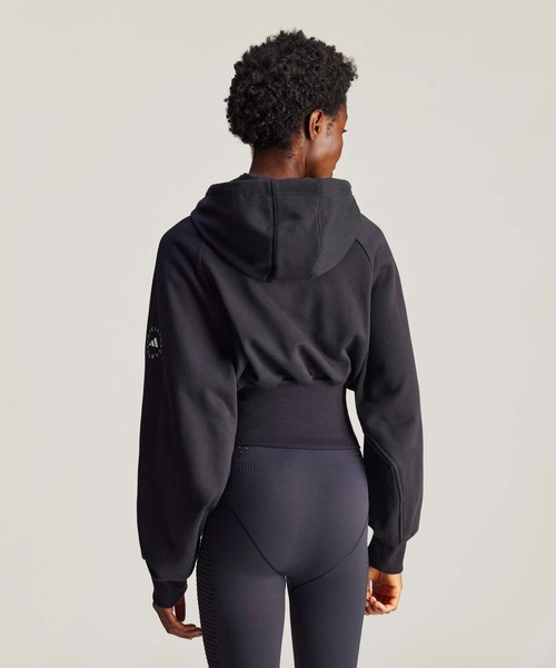 adidas by Stella McCartney(アディダスバイステラマッカートニー)の「adidas by Stella McCartney クロップドパーカー / アディダス adidas(スウェット・レディース・ブラック・LARGE/MEDIUM/SMALL/X-LARGE/X-SMALL)」の2枚目の写真