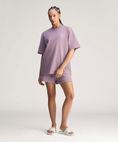 adidas by Stella McCartney(アディダスバイステラマッカートニー)の「adidas by Stella McCartney ルーズ 半袖Tシャツ【adidas by Stella McCartney】 / アディダス adidas(Tシャツ/カットソー・レディース・パープル・X-SMALL/3XL/XX-LARGE/LARGE/MEDIUM/X-LARGE/SMALL)」の4枚目の写真