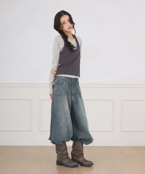FCMM（エフシーエムエム）の「HALTER NECK ENSEMBLE / ホルターネックアンサンブル（アンサンブル・レディース・チャコールグレー/ネイビー・SMALL/MEDIUM）」の12枚目の写真