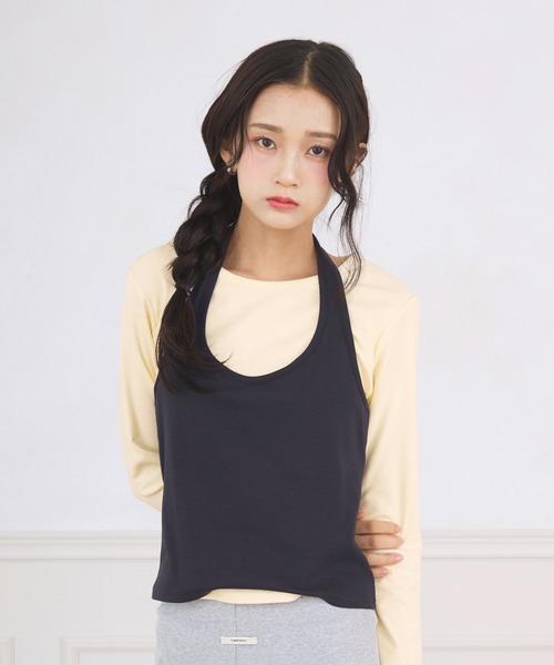 FCMM（エフシーエムエム）の「HALTER NECK ENSEMBLE / ホルターネックアンサンブル（アンサンブル・レディース・チャコールグレー/ネイビー・SMALL/MEDIUM）」の17枚目の写真