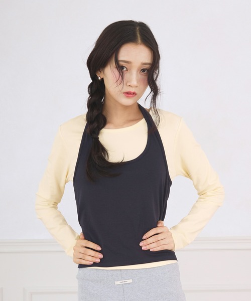 FCMM（エフシーエムエム）の「HALTER NECK ENSEMBLE / ホルターネックアンサンブル（アンサンブル・レディース・チャコールグレー/ネイビー・SMALL/MEDIUM）」の18枚目の写真