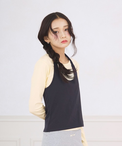 FCMM（エフシーエムエム）の「HALTER NECK ENSEMBLE / ホルターネックアンサンブル（アンサンブル・レディース・チャコールグレー/ネイビー・SMALL/MEDIUM）」の19枚目の写真