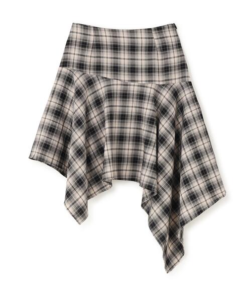 L.H.P(エルエイチピー)の「MAVYTH/メヴィス/TROMPEIL CHECK SKIRT(スカート・レディース・ブラック/ベージュ・S/M)」の3枚目の写真