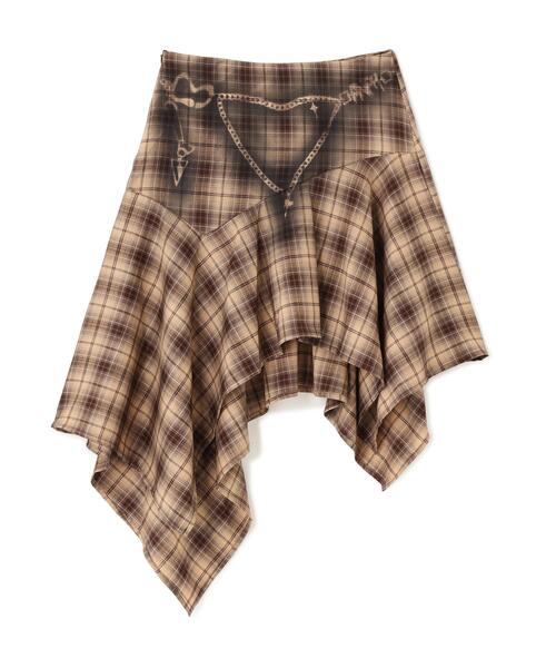 L.H.P(エルエイチピー)の「MAVYTH/メヴィス/TROMPEIL CHECK SKIRT(スカート・レディース・ブラック/ベージュ・S/M)」の9枚目の写真