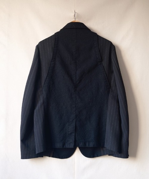 KHOKI(コッキ)の「【KHOKI/コッキ】26fw-jk-12 Combination boiled wool blazer(テーラードジャケット・メンズ・ブラック・2/3)」の4枚目の写真