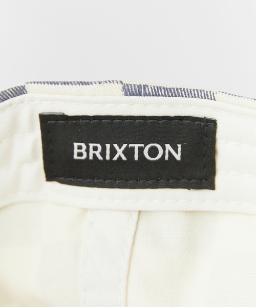 BRIXTON（ブリクストン）の「BRIXTON/ブリクストン OUT FOR A GOOD TIME LP ADJ - NAVY GINGHAM 帽子 キャップ 浅め フロントロゴ チェック チェッカー柄 カーブバイザー メンズ レディース 2026年 夏 夏服（キャップ・メンズ・ネイビー・ONE SIZE）」の7枚目の写真