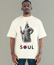 BEOM（ボム）の「ソウルソウル オーバーサイズTシャツ ホワイト（Tシャツ/カットソー）」