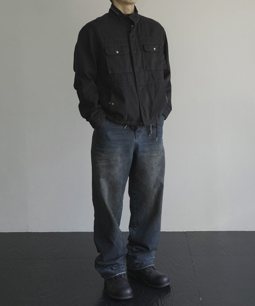 SIIIIDO(シド)の「KIKUO FIELD JACKET(BLACK)(ミリタリージャケット・メンズ・その他・2/4/3)」の4枚目の写真