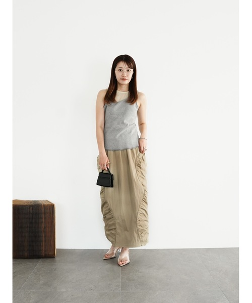 Katrin TOKYO(カトリーントーキョー)の「side gather volume skirt(スカート・レディース・ベージュ系/ブラック・FREE/XS)」の3枚目の写真