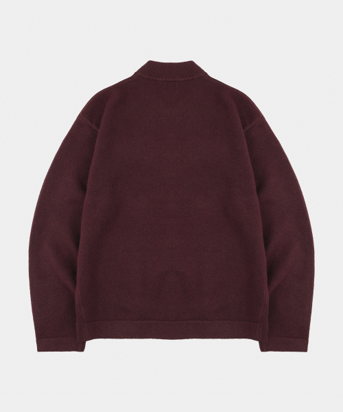 LETTERCOMO(レテルコモ)の「シグニチャーヒドゥンウールニットブルゾングレー(その他アウター・メンズ・バーガンディー・LARGE/MEDIUM)」の5枚目の写真