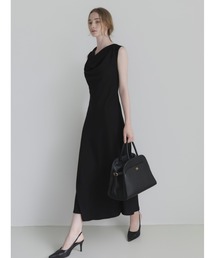 elegant drape maxi dress