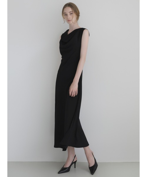 celon(セロン)の「elegant drape maxi dress(ドレス・レディース・ブラック・FREE)」の12枚目の写真