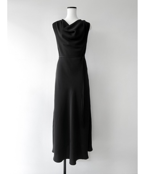 celon(セロン)の「elegant drape maxi dress(ドレス・レディース・ブラック・FREE)」の5枚目の写真