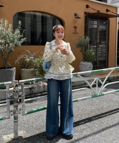 HELLO.SANFRANCISCO(ハローサンフランシスコ)の「【あやっち(@_acoba_)企画】【HELLO.SANFRANCISCO/ハローサンフランシスコ】斜めフロントビックボタンブラウス(シャツ/ブラウス・レディース・イエロー/サックスブルー・ONE SIZE)」の21枚目の写真