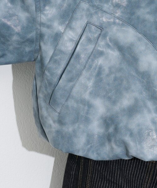 CIAOPANIC(チャオパニック)の「【エルフ×CIAOPANIC】#盛れ確フェイクレザージャケット(ブルゾン・レディース・サックスブルー・FREE)」の13枚目の写真