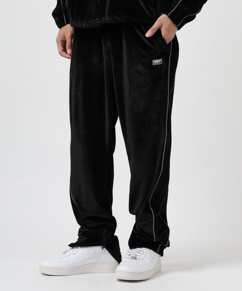 PRO CLUB (プロクラブ)の「PRO CLUB VELOUR TRACK PANT サイドラインベロアトラックパンツ セットアップ可(その他パンツ・メンズ・ブラック/ピンク/シルバー/ネイビー・M/S/2XL/3XL/XS/XL/L)」の1枚目の写真