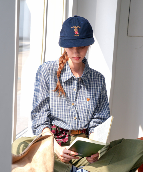 PIGMENT（ピグメント）の「アータムチェックポケット刺繍シャツ (KYNB2606307)（シャツ/ブラウス・レディース・ネイビー/ブラウン/イエロー・FREE）」の5枚目の写真