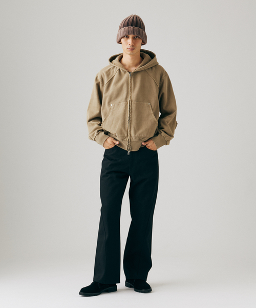 JOURNAL STANDARD(ジャーナルスタンダード)の「ラウンド スリーブ フーディ(パーカー・メンズ・シャーベット/ベージュ系その他/ブラック系その他/クリアブルー・MEDIUM/LARGE)」の5枚目の写真