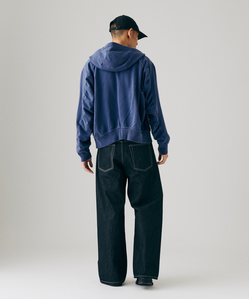 JOURNAL STANDARD(ジャーナルスタンダード)の「ラウンド スリーブ フーディ(パーカー・メンズ・シャーベット/ベージュ系その他/ブラック系その他/クリアブルー・MEDIUM/LARGE)」の15枚目の写真