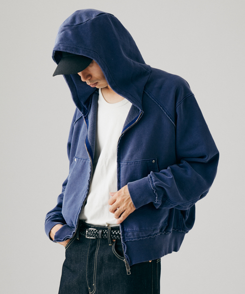 JOURNAL STANDARD(ジャーナルスタンダード)の「ラウンド スリーブ フーディ(パーカー・メンズ・シャーベット/ベージュ系その他/ブラック系その他/クリアブルー・MEDIUM/LARGE)」の17枚目の写真