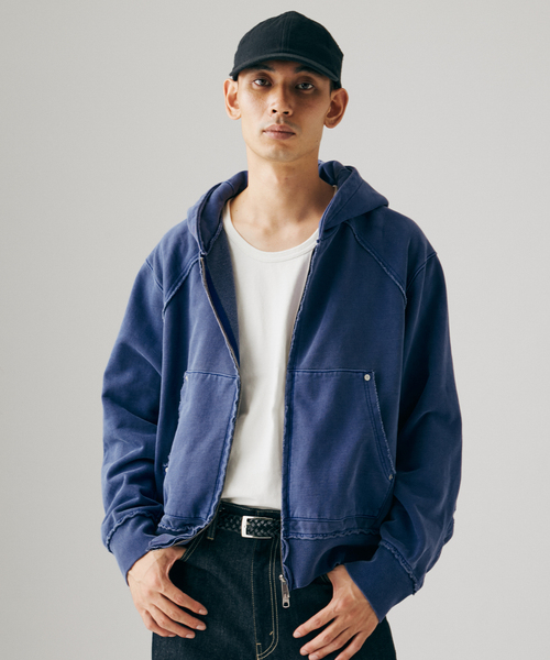 JOURNAL STANDARD(ジャーナルスタンダード)の「ラウンド スリーブ フーディ(パーカー・メンズ・シャーベット/ベージュ系その他/ブラック系その他/クリアブルー・MEDIUM/LARGE)」の20枚目の写真