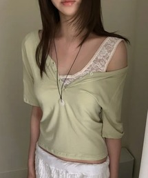 Henley Neck Loose Tee / ヘンリーネックルーズTシャツ