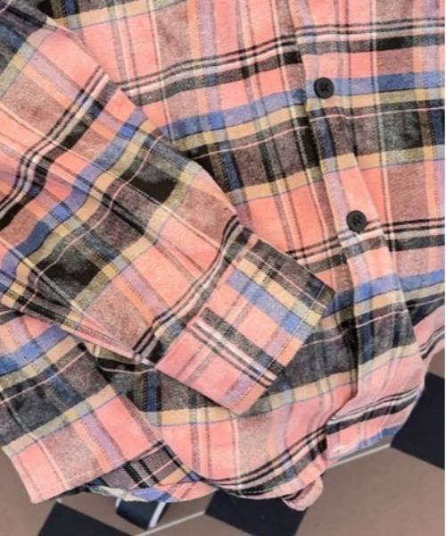 DOUBLE STEAL(ダブルスティール)の「DS刺繍ポケットチェックシャツ(シャツ/ブラウス・メンズ・ピンク・X-LARGE/LARGE/MEDIUM)」の5枚目の写真