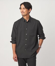 【WEB限定】JUST fit ウールライク リラックス 長袖 シャツ