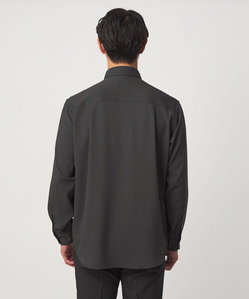 green label relaxing（グリーンレーベルリラクシング）の「【WEB限定】JUST fit ウールライク リラックス 長袖 シャツ（シャツ/ブラウス・メンズ・ブラック/ダークグリーン・XL/M/L/S）」の9枚目の写真