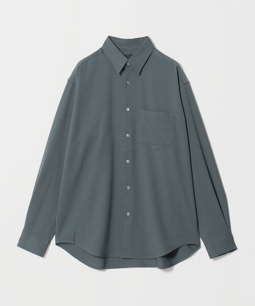 green label relaxing（グリーンレーベルリラクシング）の「【WEB限定】JUST fit ウールライク リラックス 長袖 シャツ（シャツ/ブラウス・メンズ・ブラック/ダークグリーン・XL/M/L/S）」の10枚目の写真