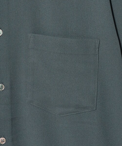 green label relaxing（グリーンレーベルリラクシング）の「【WEB限定】JUST fit ウールライク リラックス 長袖 シャツ（シャツ/ブラウス・メンズ・ブラック/ダークグリーン・XL/M/L/S）」の13枚目の写真