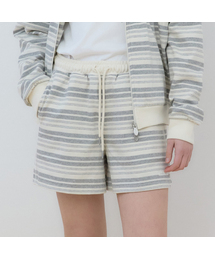 Pico ストライプ スウェットショートパンツ - Grey