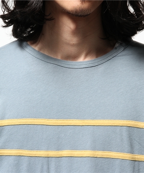 dip(ディップ)の「【dip】ディップ/ ボーダーカットソー(Tシャツ/カットソー・メンズ・ベージュ/ライトブルー・SMALL/LARGE/MEDIUM)」の5枚目の写真