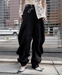 LIQUID DENIM PANTS BLACK