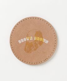 BrownBrown（ブラウンブラウン）の「【BrownBrown】ブラウンブラウン/ Mr,Brownシルクプリントコースター（ランチョンマット/テーブルウェア）」