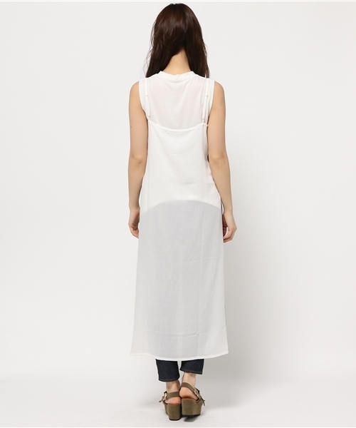 MOUSSY（マウジー）の「PIPING CAMI OP/F（ワンピース・レディース・ブラック/ホワイト・FREE）」の5枚目の写真