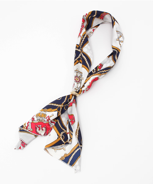 Heather（ヘザー）の「スカーフガラサテンタイ2  726772（バンダナ/スカーフ・レディース・レッド/ブルー・FREE）」の2枚目の写真