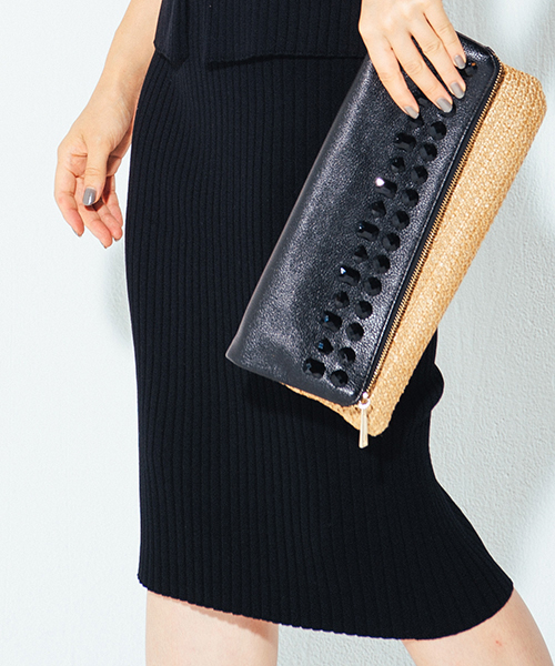 LAYMEE（レイミー）の「Citra knit skirt / シトラニットスカート（スカート・レディース・杢グレー/ブルー/ホワイト/ブラック・FREE）」の13枚目の写真