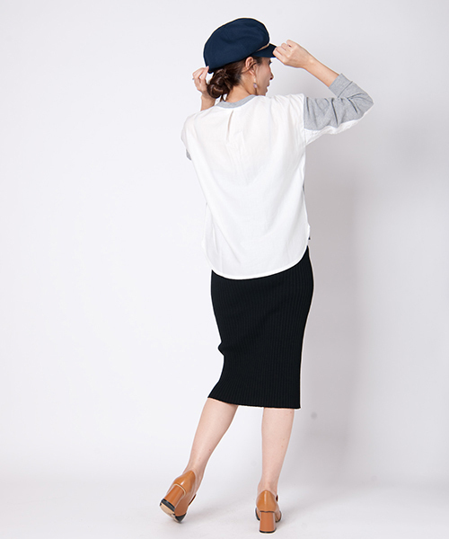 LAYMEE（レイミー）の「Citra knit skirt / シトラニットスカート（スカート・レディース・杢グレー/ブルー/ホワイト/ブラック・FREE）」の19枚目の写真